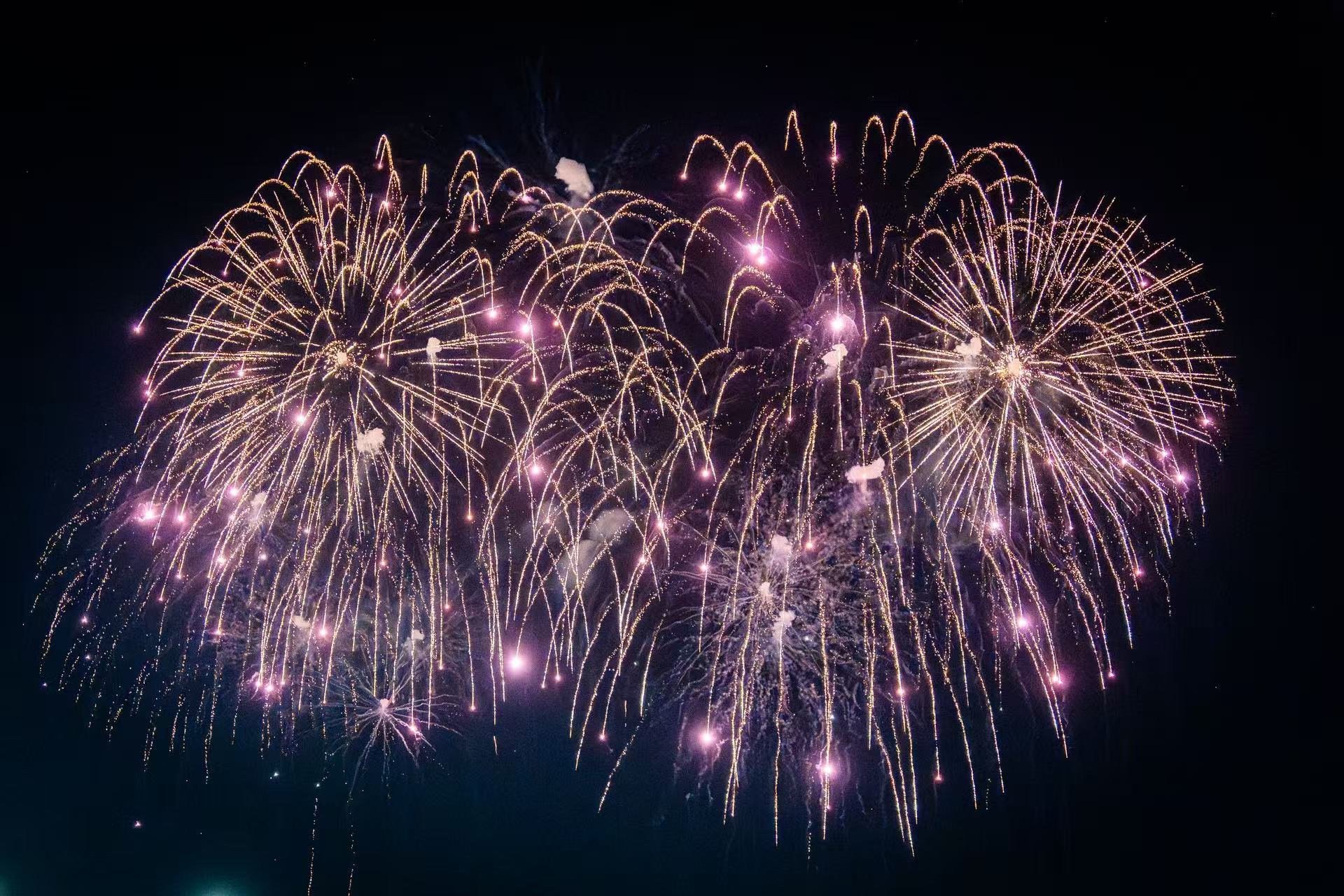 Fireworks against a dark sky